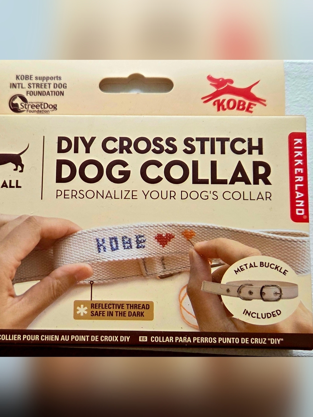 Kikkerland DIY Cross Stitch Dog Collar - Personalize Your Pet
